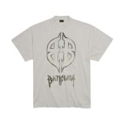 Katoenen Logo T-Shirt Balenciaga , White , Heren