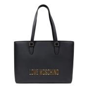 Lente/Zomer Dames Grote Tassen Collectie Love Moschino , Black , Dames