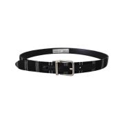 Gestreepte katoenen riem met zilveren gesp Dolce & Gabbana , Black , D...