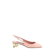 Moderne leren slingback-pumps Dolce & Gabbana , Pink , Dames