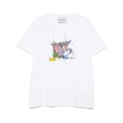 Logo Print Crew Neck T-shirt Iceberg , White , Heren