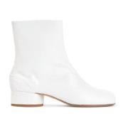 Witte Parelmoer Tabi Enkellaarzen Maison Margiela , White , Dames