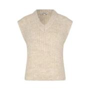 Stijlvolle Gebreide Spencer in Haver Melange mbyM , Beige , Dames