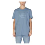 Heren Katoenen T-shirt en Polo Collectie Calvin Klein Jeans , Blue , H...