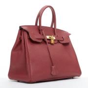 Pre-owned Leather handbags Hermès Vintage , Red , Dames