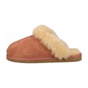 Comfortabele Nubuck Leren Pantoffels met Echte Lamsvacht Voering Sheph...