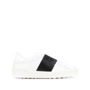 Witte Leren Sneakers met Rubberen Zool Valentino Garavani , White , Da...