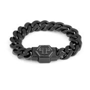 Heren Armband Armketting Roestvrij Staal Hexagon Philipp Plein , Black...