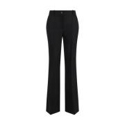 Wollen broek met voorste knoop en rits P.a.r.o.s.h. , Black , Dames