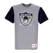 Oakland Raiders Kleurblokkerend T-shirt Mitchell & Ness , Gray , Heren