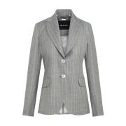 Grijze Wol Pinstripe Rijjasje Kiton , Gray , Dames