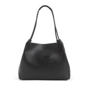 Zwarte Leren Handtas Stijlvol Etro , Black , Dames