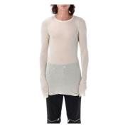 Geribbelde longsleeve top Rick Owens , Beige , Heren