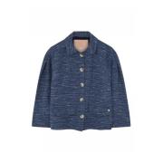 Casual Jacket Blazer in Darkchambr Gustav , Blue , Dames