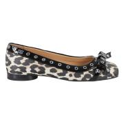 Satin Print Eyelets Bow Ganni , Multicolor , Dames