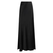 Elegante Satijnen Maxi Rok Vince , Black , Dames