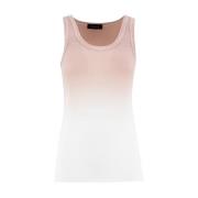 Geribbeld Jersey Tanktop met Schaduwprint Fabiana Filippi , Pink , Dam...