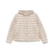 Hooded Jacket met Zakken Herno , Beige , Dames