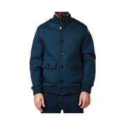 Blauwe Bomberjas met Zakken Dondup , Blue , Heren