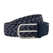 Geweven elastische riem Boggi Milano , Blue , Heren