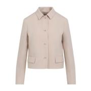 Elegant Nude Neutrals Jacket Fabiana Filippi , Beige , Dames