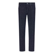 Selvedge Katoenen Denim Jeans Boggi Milano , Blue , Heren