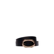 Elegante hoge taille leren riem Anine Bing , Black , Dames