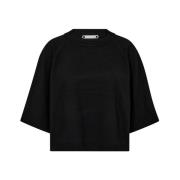 Zwarte Gebreide Oversized Trui Co'Couture , Black , Dames