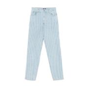 Lichtblauwe Klassieke Jeans met Logopatch Mugler , Blue , Heren