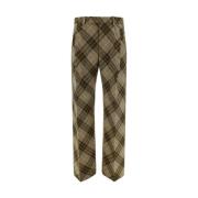 Geruite wollen broek Burberry , Multicolor , Heren