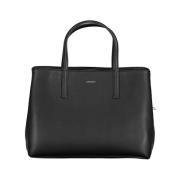 Zwarte Polyester Handtas met Verstelbare Band Calvin Klein , Black , D...