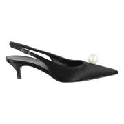 Parel Kitten Heels Slingback Schoenen Magda Butrym , Black , Dames