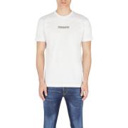 Bedrukt Logo Katoenen T-Shirt Dsquared2 , White , Heren