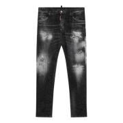 Slim Skater Jeans Dsquared2 , Black , Heren