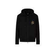 Zwarte Hoodie Stijlvol Emporio Armani , Black , Heren