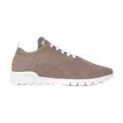 Grijze Gebreide Sneakers met Witte Zool Kiton , Brown , Dames