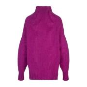 Oversized Turtleneck Fuchsia Sweater Lanvin , Pink , Dames