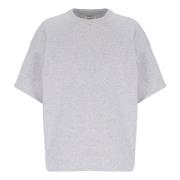 Oversized Gewatteerd T-Shirt Laneus , Gray , Dames