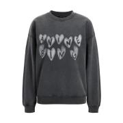 Gebruikte Katoenen Sweatshirt Geribbelde Ronde Hals Anine Bing , Black...