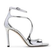 Metallic Sandalen voor Vrouwen Ss25 Jimmy Choo , Gray , Dames