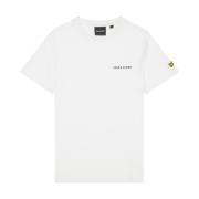 Geborduurd Katoenen T-shirt Lyle & Scott , White , Heren