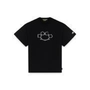 Katoenen Tee met Dogo Logo Iuter , Black , Heren