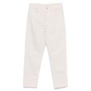 Ivoor Witte Denim Jeans Brunello Cucinelli , White , Dames