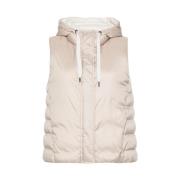 Gewatteerd Gilet met Monili Detail Brunello Cucinelli , Beige , Dames