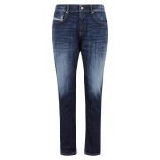 2019 Gestructureerde Denim Jeans Diesel , Blue , Heren