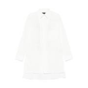 Witte Jurk met Knoopsluiting en Borstzak Y-3 , White , Dames