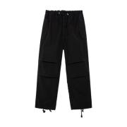 Canvas Parachutebroek met Gereticuleerd Motief Amish , Black , Heren