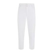 Witte Corduroy Wortelbeen Broek Kiton , White , Heren