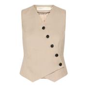 Elegante Vestjas in Tannin Melange InWear , Beige , Dames