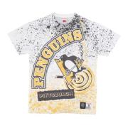 Pittsburgh Penguins Burst Tee Mitchell & Ness , Multicolor , Heren